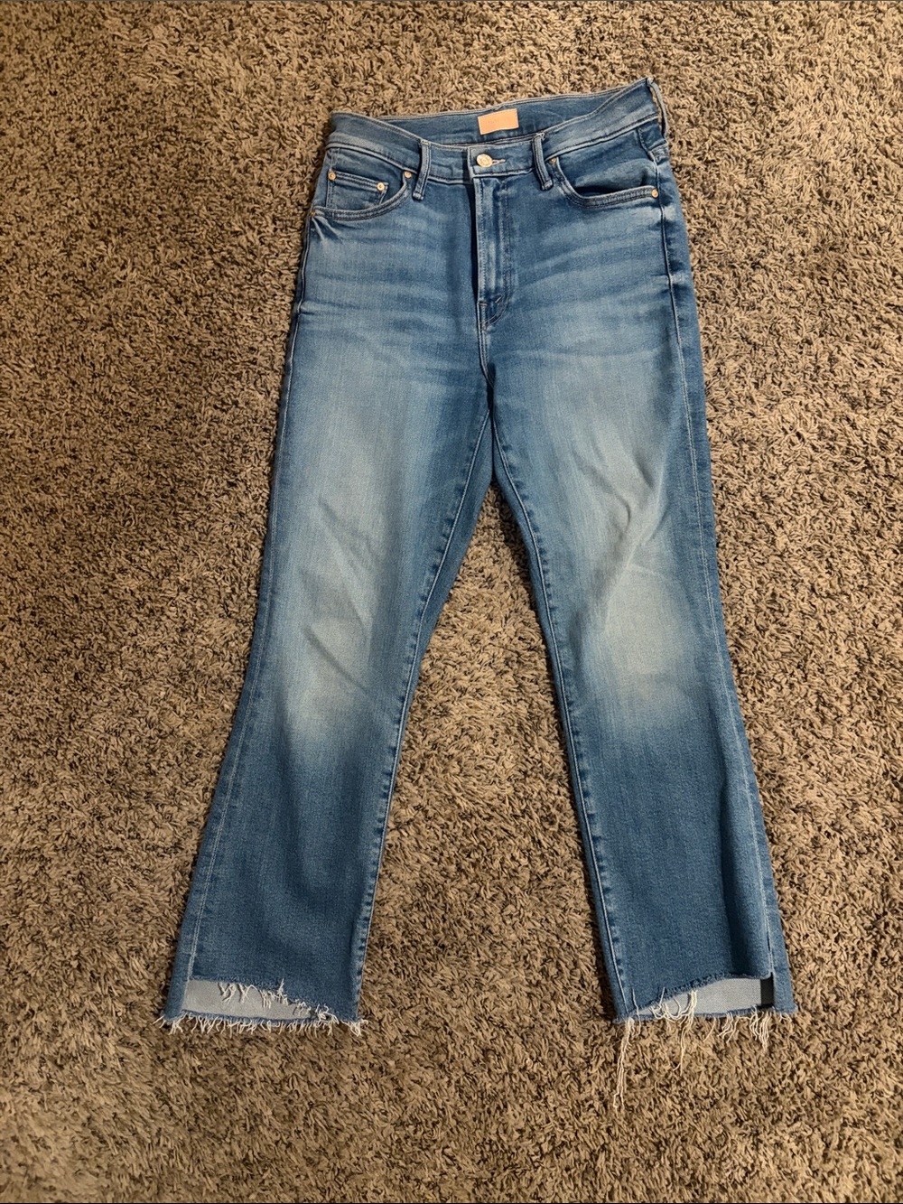 Mother Denim The Inside Crop Step Fray